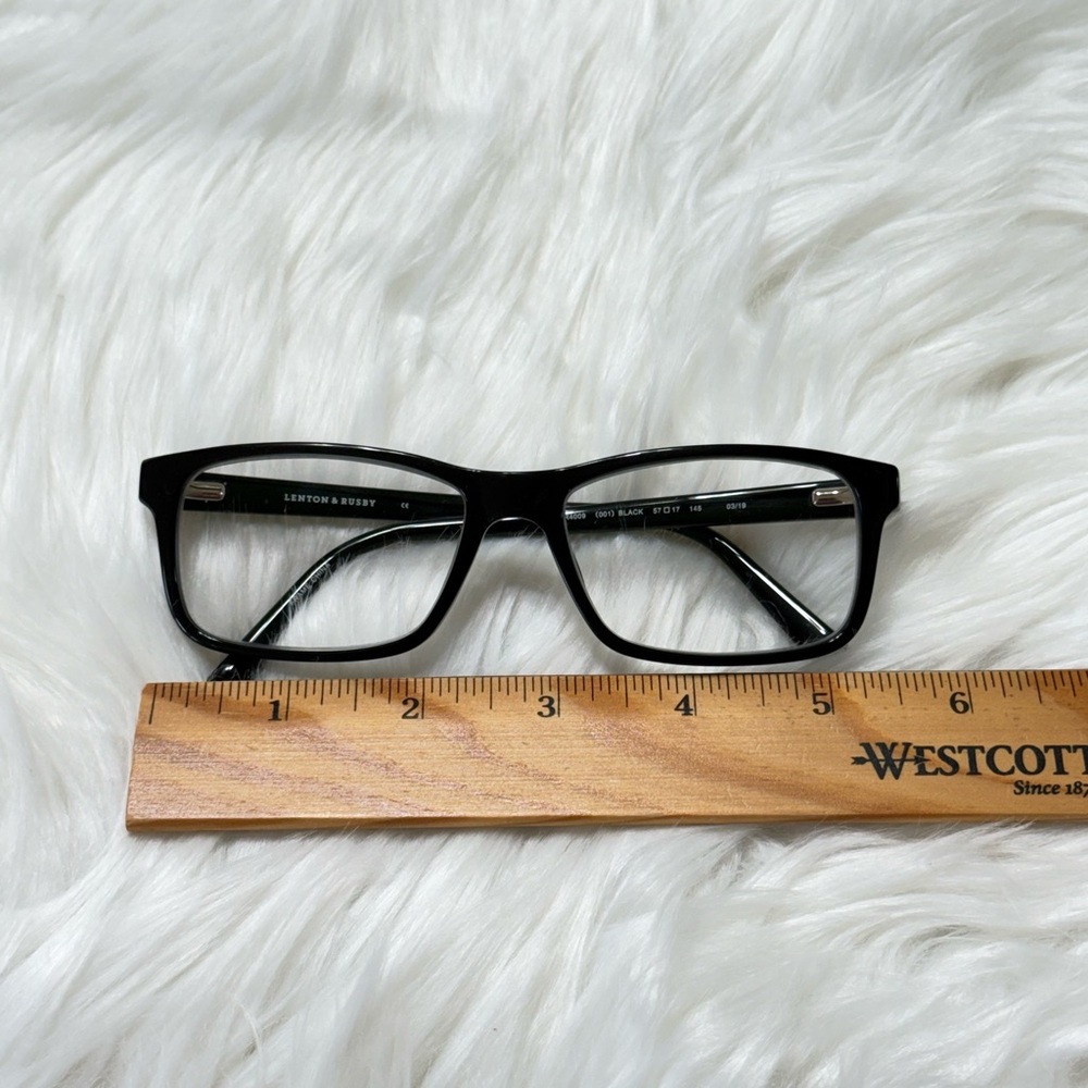 Black Rectangle Plastic Eyeglasses Frames Eyewear… - image 3